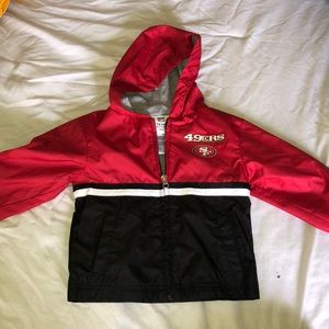 Toddler boy/girl NFL 49ers windbreaker
